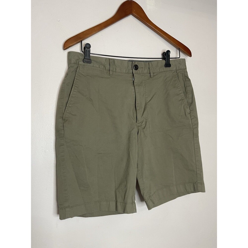 JCrew Men's 30/9 Olive Green Chino Shorts Cotton Blend - Picture 2 of 9